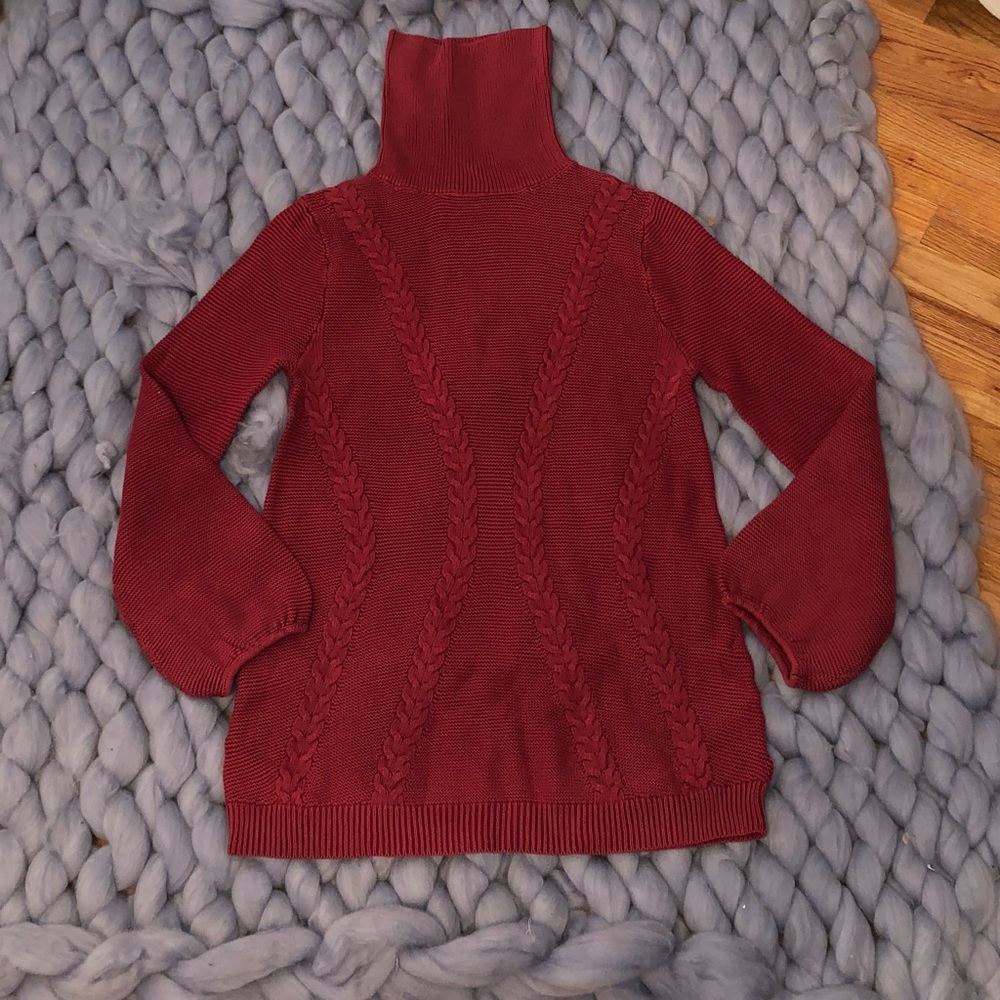LAST ONE ❤️ Red Turtleneck Sweater Dress - Picture 4 of 4